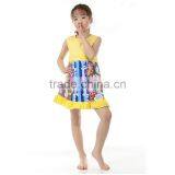 Kids Clothes Cotton Manufacturing Wholesale Childrens Designer Boutique Clothing Girls Ruffles Dress thumbnail-2