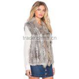 SJ324-01 Big Collar Raccoon Vests Hot Sale Danish Winter Women Clothing Collection thumbnail-2