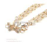 2015 New Design Women Metal Butterfly Diamond Decoration Skirt Waist Chain thumbnail-2