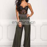 China Product Hot Sale Dark Olive Silky Side Slit Slacks Women Long Maxi Pants thumbnail-5