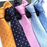 Pink Double-brushed Mens Jacquard Neckties Boys Handmade