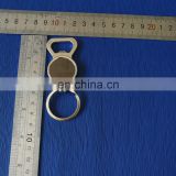 custom metal bottle opener keychain in zinc alloy stainless material