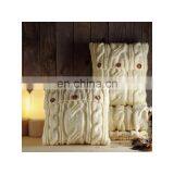 2019 New Design Decorative Plain Knitted Sofa Custom Pillow Case