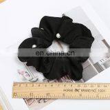 Women Pearl Elastic Rubber Bands Headwear Headband Girls Scrunchies Solid Silk Hair Tie Rope Ring Hair Accessories Free Shipping thumbnail-5