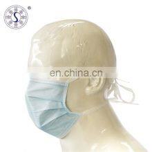 Disposable 3 Layer Non-woven Surgical Beard Mask with Tie-on