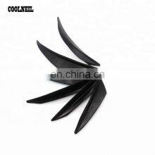 Auto Body Black Carbon Fiber Spoiler Fit Front Bumper Lip Splitter Fin Air Knife thumbnail-5