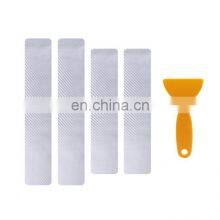 4Pcs Universal 3D Car Rear Windshield Sticker One Way 3D Embossed Car Stickerbon Fiber Embossed Plastic Sticker Pedal thumbnail-5