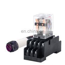 MY2NJ MY2 DPDT Mini Electromagnetic Relays Switch With Photoelectric Sensor AC 110V 220V DC 12V 24V 5A Power Relay 8 Pin Coil