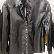 Ladies'faux Leather Shirt thumbnail-1
