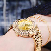 BW 8093 Iced Out Watches Women Gold Quartz Fashion Luxury Roman Font Waterproof Watch Jewelry thumbnail-2