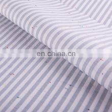 Factory Price Dress Making 1%polyester 99%cotton Plain Stripe Fabric for Women Garment thumbnail-4