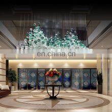 HUAYI Hotel Project Unique Design Specialized Hotel Customized Modern Chandelier Pendant Light thumbnail-3