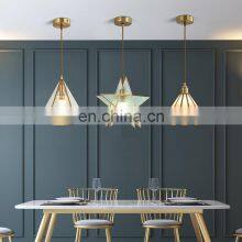 New Arrival Modern Minimalist Pendant Light Aisle Balcony Ceiling Light Brass And Glass Bedside Small Chandelier thumbnail-5