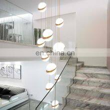 Modern Villa Hotel Pendant Light Stair Droplight Crystal Nordic Contracted LED Chandelier thumbnail-4