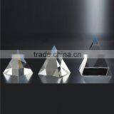 Blank Glass Paperweight Three Sizes Clear Glass Pyramid Paperweight thumbnail-1