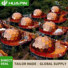 Guangzhou Huapin Factory Camping House Geodesic Glamping Glass Igloo Transparent Dome Tents House thumbnail-4