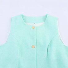 New European and American Style Women's Fashionable Casual Wear With Belt, Woolen Sleeveless Round Neck Top thumbnail-2