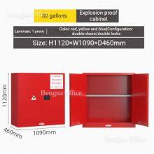 30 Gallon Yellow Flammable Cabinet SALK2 | 1120*1090*460mm | Fireproof Explosion-Proof Storage With 50mm Leak-Proof Sump for Auto Repair Shop thumbnail-1
