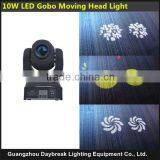 Mini 7 Gobos+white 10w Moving Head Light DJ Led Moving Head Light