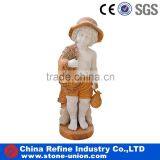 Natural Marble Sculpture, Cheap Garden Statues, Children Marble Statue thumbnail-1