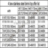 Uv Resisitant 4 Bow Stainless Steel Tubes Sunbrella Bimini Top thumbnail-4