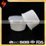 White Plastic Round Take Away Box
