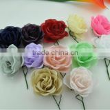 custom design and size keering wholesale fashion different color wedding fabric flower brooch