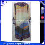 100% Silk Chiffon Digital Print Combo Casual Straight Dress Women Long Sleeve Elegant Graceful thumbnail-2