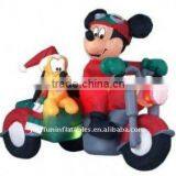 2012 Hot Sale Mini Inflatable Christmas Mickey Mouse on Motorcycle
