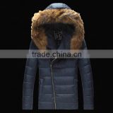Custom 2015 menswear new feather fur coat in winter Eiderdown outerwear men's down jacket casual jacket men suit