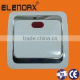 European Style Flush Mounting 1 Gang 1 Way Switch Illuminated (F2101)