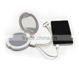 Rechargeable Light up Magnifying Compact Mirror With Power Bank for Cellphones