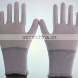 13G good quality factory price cleanroom silicon free white nylon gloves liner