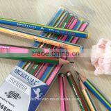 7" Standard Size Triangular Shape Color Striped HB Pencil Sharpened With Dipped End thumbnail-2