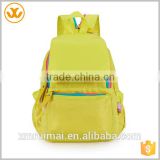 Custom china cheap outdoor lightweight yellow girls backpack bag