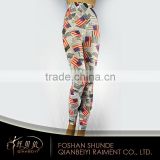 Women tube pantyhose seamless flower printed leggings