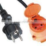 250V European Extension Cord With Cover thumbnail-1