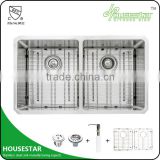 cUPC Certificate Handmade Double Drainer Stainless Steel Kitchen Sink For America 3219