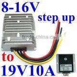 dc Voltage Regulator 8-16V 9v 12v 14v 15v Step up to 19V 10A 190W Boost Power Converter Power Supply Module Waterproof for Solar