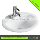 Top sanitary ware ceramic white countertop bathroom sinks