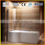 6mm Glass Shower Screen for Bath Tub With Side Panel EX-222 thumbnail-3