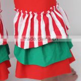 Wholesale Red Boutique Ruffle Christmas Outfits Two Pieces Christmas Pajamas for Baby Girls thumbnail-6