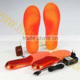 2013 CE&RoHS approved remote control Li-polymer electric rechargeable battery heated insoles for shoe