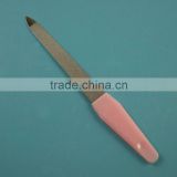 ZJCS-015 10.5CM Pink color plastic handle hot sale nail files