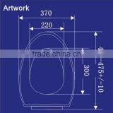 029 Toilet Seats; Elongated PP Plastic White Toilet Seat Cover Soft Slow Hot Sale to South America Markets thumbnail-2