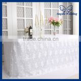 SK003A Wedding 2015 Fancy new banquet ruffled lace white table skirt