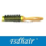 Bamboo aluminum barrel hair brush