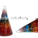 Chakra Orgone Cone:Wholesale Healing Orgone : Chakra Layered Orgone Cone thumbnail-3
