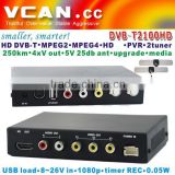 DVB-T2100HD Car DVB-T digital cable tv set top box antenna MPEG4 PVR USB Record high speed