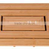 manufacture anti slip bathroom bamboo shower mat